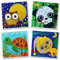 Aapxi 4er Pack Kinder Tiere, DIY 5D Diamond Painting Bilder Full Drill Set-Diamant Malerei Kit mit Zubehor-Crystal Strass Stickerei Gemälde Kunsthandwerk für Home Wall Decor 15x15cm