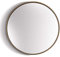 Elegance by Casa Chic - Grand Miroir Mural en métal - 80 cm Rond - Métal galvanisé - Or