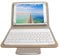 Ensemble de Housse pour Tablette + Clavier Bluetooth Blanc Convient pour Tablette 9,7 à 10,1 Pouces, Housse pour Tablette Mince avec Clavier Bluetooth sans Fil, pour Onglet