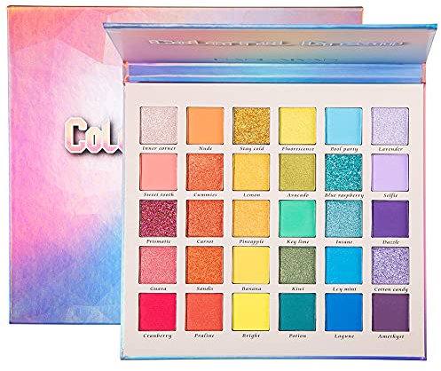Una palette di 30 colori di ombretti, altamente pigmentata, opaca, glitterata, metallica neutra, drammatica, liscia, sfumabile e di lunga durata