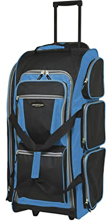 Travelers Club 30 Xpedition Rolling Duffel Bag, Blue