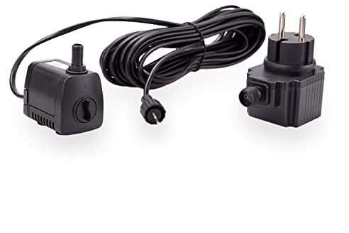 CLGarden kleine Springbrunnenpumpe NSP1E für Wasserspeier Miniteich Wasserspiel Pumpe 12V mit Netzbetrieb Springbrunnen Solarbrunnen