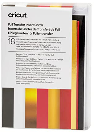 Cricut Foil Transfer Insert Cards R10, Easy Release Foil to Craft Cricut Cards, Create Birthday Cards, Thank You Cards, Compatible with Cricut Joy/Maker/Explore Machines, Royal Flush Sampler (18 ct)