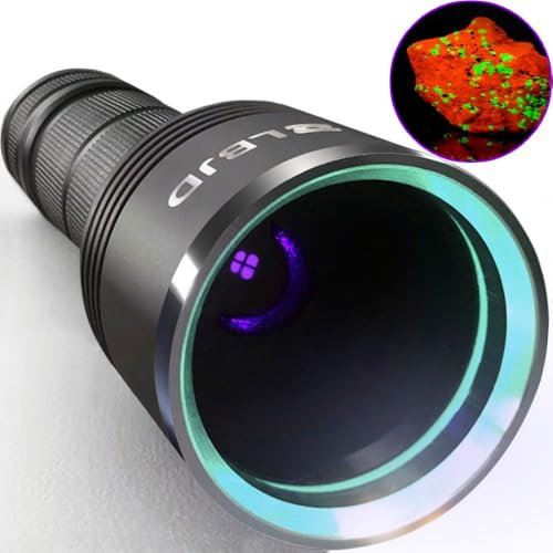 LBJD Black Light UV Flashlight, 365NM Rechargeable Flashlights with Filtered 4 LED, High Power for pet Urine Detection, Resin Curing, Scorpions, Rocks, Car Leaks