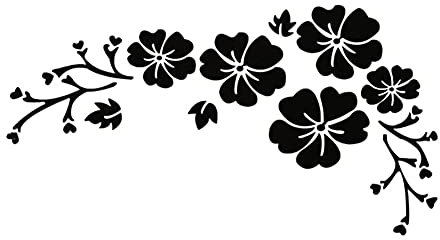 Uposao Blumenranke Autoaufkleber, 2 Stück Motorhaube Aufkleber Wasserdicht DIY Sticker, Personalisierte Aufkleber für Auto, Motorrad, Fahrrad, Roller, Bike