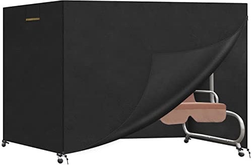 VANSHEIM 4 Seater Garden Swing Cover Outdoor Swing Chair Bench Covers Garden Hammock Cover Swing Seat Cover Waterproof Heavy Duty Rip Proof Water Resistance Dust Proof Oxford Polyester 250x150x160cm