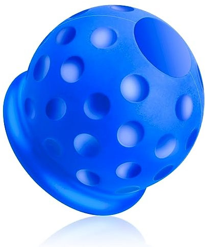 Jagowa Anhänger-Kugelkopfabdeckung - Weicher Gummischutz für 50 mm Anhängerkupplungskugeln, abriebfest, staubdicht & stilvoll - Blau (1 Stück)