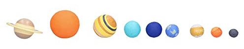 Alomejor Planet Model Mini Educational 9pcs Solar System Teaching Model Planet Model Astronomie Science Fun Model Toy Set for Children Gifts