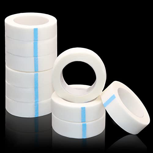 Wimpernband, Micropore Medizinisches Tape für Wimpernverlängerung, Mikroporöses Klebeband für falsche Wimpernflicken, Make-up-Werkzeug (10 Rolls)