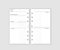 pen & pages® Kalender undatiert - Personal - 6 Löcher - A6 Organizer, Kalendereinlagen, Wochenkalender, Terminkalender, 9,5 x 17,1 cm (2T1S)