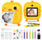 AURTEC Cámara instantánea para niños, Mini cámara de impresión térmica, no Tinta, cámara Dual de 48 MP, Video HD de 1080P, Tarjeta TF de 32 G, 3 Papeles de impresión, Pantalla de 2.4 Pulgadas, Pato