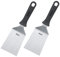 Westmark 2x Spatola da Grill Professionale, Angolata, Rigida, Compatta, Dimensione Lama 9 x 11.5 cm, Lunghezza 29 cm, Acciaio Inox, Plastica, Master Line, Nero, Argento, 134422E3