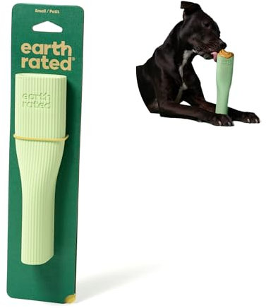 Earth Rated Dog Toy, Enrichment Toy for Adult and Puppy Dogs, Dishwasher and Freezer-Safe, Natural Rubber, Small, Green