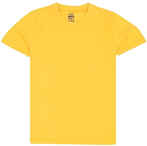 A2Z 4 Kids Boys Cotton T-Shirt Plain - T Shirt PL Yellow 2-3