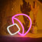 Pilz Neonschild Neon Lights Neonlicht Schild LED Licht für USB Kabel oder batteriebetrieben LED Neonlicht Neon Sign Pilzlicht für Schlafzimmer Geburtstag Neujahr Freunde Kinder (Rosa/Weiß)