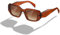 kimorn Rechteck Sonnenbrille für Frauen Männer Trendy Retro Trendy Sonnenbrille 90's Vintage Square Frame (Amber Frame Gradient Brown Linse)