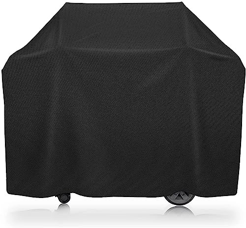 Grillabdeckung Wasserdicht Schwerlast 150 x 125 x 100 cm,Oxford Tuch Große Grillabdeckung Gasgrill Abdeckung Winddicht, Staubschutz, Reißfest mit Aufbewahrungstasche Schwarz