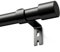 Black Curtain Poles for Eyelet Curtains Metal Extendable Curtain Rod Adjustable Voile Curtain Poles for Windows Door (Black, 76 to 152cm)