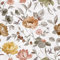 SOEWIOU Vintage Floral Wallpaper,600 * 44.5cm Thicken Peel and Stick Wallpaper Floral Bird Removable Waterproof Wallpaper Floral Decorative Wallpaper Brown Contact Paper Vinyl Butterfly Wall Paper