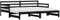 vidaXL Tagesbett, Ausziehbar Schlafsofa mit Stauraum, Bettsofa Gästebett für Schlafzimmer Wohnzimmer, Sofa Bett Ausziehbett, Schwarz 90x200 cm Massivholz Kiefer