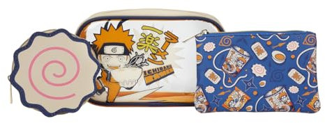 Bioworld Naruto Ichiraku Ramen Reise-Kosmetiktaschen, 3 Stück, Mehrfarbig, OSFA