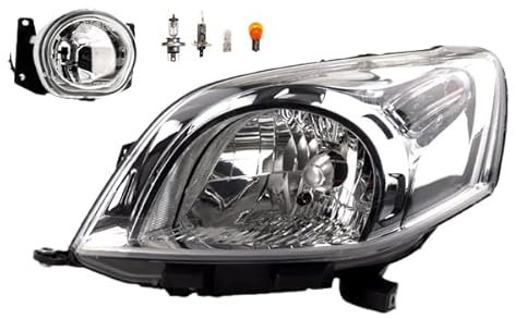 Johns, Scheinwerfer Halogen Front passend für Citroen Nemo 02/2008 - ab H4 Links Fahrer + Nebelscheinwerfer + Leuchtmittel