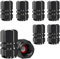 INSPUTOL Bouchons de Tige de Valve de Pneu en Aluminium, 8 pièces, Noir, Universels, Anti-poussière pour Voiture, Camion, Moto, Vélo