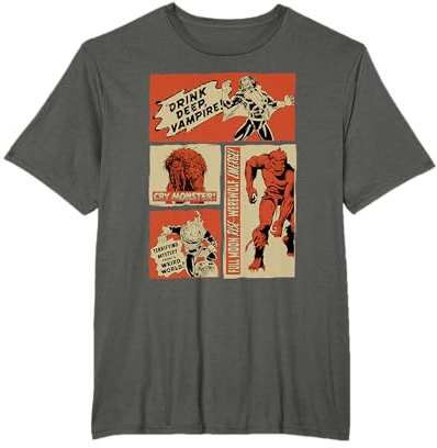 Marvel Morbius Man-Thing & Monsters Retro Vintage Halloween T-Shirt