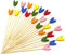 100PCS Tulip Cocktail Pick, 5.1Inch Fancy Multicolor Toothpicks Bamboo Burger Sticks Cocktail Skewers Cocktail for Appetizers Drinks Sandwiches Desserts Party Fruit Food Party Decoration