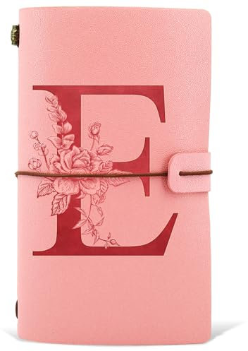 PU Leder Notizbuch Tagebuch, Nachfüllbares Tagebuch für Frauen Mädchen, Rosa Notizbücher zum Geburtstag Dankeschön Geschenk für Freund, Schule, Lehrerin, Erzieherin, Schwestern, Kollegen, Mama(E)