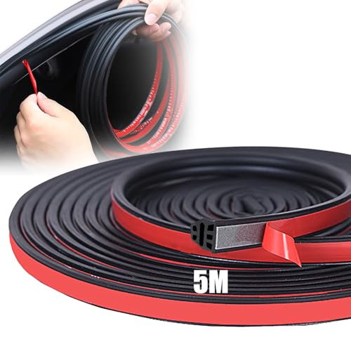 5M Tira de Sellado de Puerta Goma Autoadhesiva Autoadhesiva para puertas de auto capó y maletero insonorizante e impermeable universal
