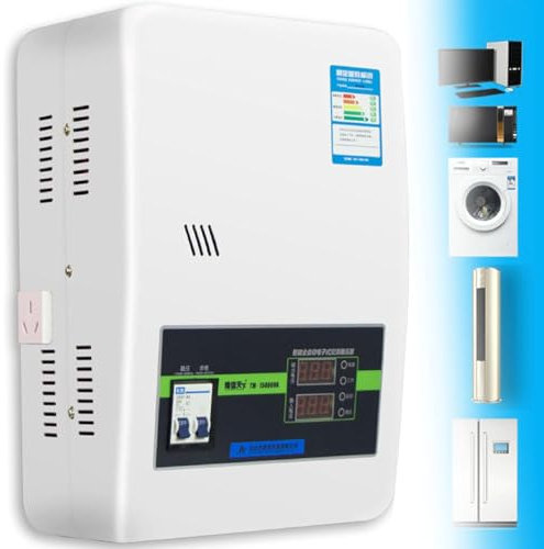 Stabilizzatore elettronico di tensione, regolatore di tensione completamente automatico 6800/15000/20000VA Frigorifero domestico ad alta potenza TV per computer Alimentatore stabilizzato CA,6800VA