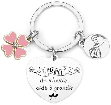 XQXQXZ Porte Clef Merci Homme Femme Cadeau Original Anniversaire pour Amitié Meilleure Amie Pour Fils Fille Copain Copine Frere Collègue Port Cle Gravé Pour Inspiration Encourage (4)