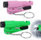 Dozylive 2PCS Car Window Breaker Seatbelt Cutter, 3 in 1 Mini Survival Whistle, Seat Belt Cutter and Safety Hammer, Glass Breaker Emergency Keychain Car Essential Tool for Land and Underwater