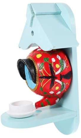 Toddmomy Birdhouses for Outdoor Teapot Shaped Nesting Box Bird Feeder Set Sturdy Bird House for Birds