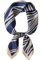 MEDUOLA Damen Halstuch aus Kunstseide Blumen und verschiedene Muster Druckschal Elegantes Accessoire 70CM x 70CM Quadratisches Tuch Zebramuster Marineblau