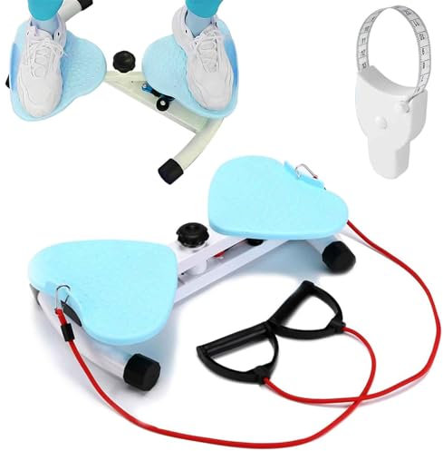 Flexforge Pilates Twister, Ab Twister Board with Resistance Bands, Rotating Fitness Machine for Women Belly, Noiseless Home Gym Exercise Equipment, with 270lbs Weight Capacity (Blue)