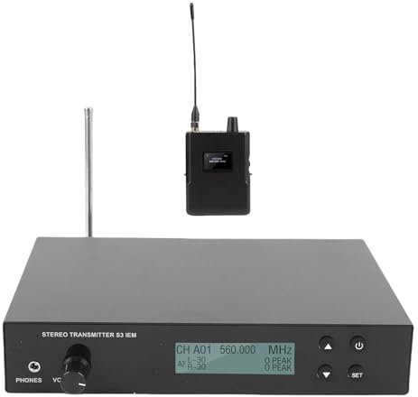 IEM Inalámbrico, 560 a 596MHz de Monitoreo de Oídos Inalámbricos para Estudio (Enchufe de la UE)