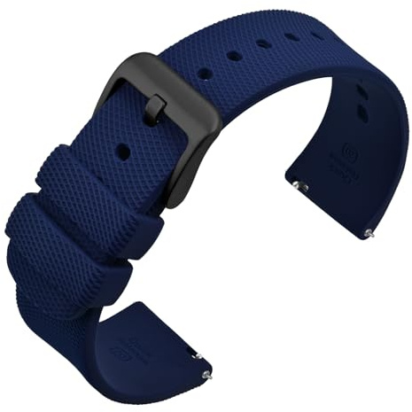 ANNEFIT Bracelet de Montre en Silicone pour Homme Femme, Bande de Remplacement en Dégagement Rapide, 14mm 16mm 17mm 18mm 19mm 20mm 21mm 22mm 24mm