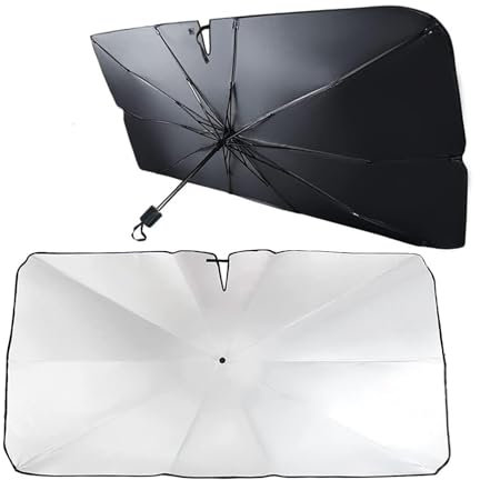ECPBEEBF Parasol Coche Delantero, para Renault Clio 4 Clio 5 2013-2024 2025 Parasol para Parabrisas Delantero Plegable Parasol Plegable para Sol Coche