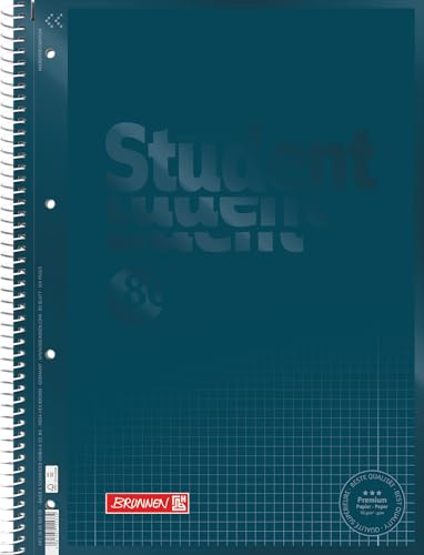 BRUNNEN Collegeblock Premium Student Colour Code | A4, Lineatur 28, 80 Blatt, denim