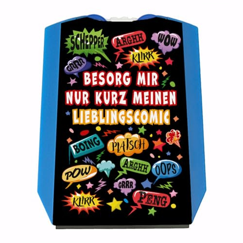 speecheese Comic Fan Parkscheibe mit Spruch: HOL Mir Meinen Lieblingscomic. Lustige Parkscheibe für Comicliebhaber - Praktisches Parkzubehör