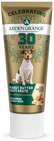 Arden Grange Peanut Butter Tasty Paste Dog Treat 75g - Grain Free Dog Paste for Training, Medication Aid and Grooming Reward for Puppies and Adult Dogs