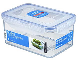 LocknLock CLASSIC Frischhaltedose | 1,9 L | 20,5 x 13,4 x 11,8 cm | 100 % luft- und wasserdichte Vorratsdose | Spülmaschinen-, und Mikrowellengeeignet | BPA-Frei | 4-fach Sicherheits-Verschluss