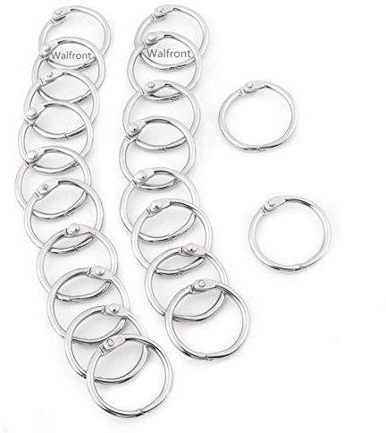 20 Stück Klappringe Runde Form Metall Loose Leaf Binder, Vernickelt Klappbuch Binder Split Ringe, Keychain Split Schlüsselanhänger Clip für DIY Scrapbook/Fotoalbum/Memo/Menü Craft(30mm)