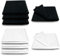 ARLI Handtuch 100% Baumwolle 8 Handtücher 4 x weiß 4 schwarz Set Serie aus hochwertigem Rohstoff Frottier klassischer Design elegant schlicht modern praktisch mit Handtuchaufhänger Weiss