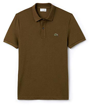 Lacoste Slim Fit Short Sleeve Collared Khaki Mens Polo Shirt PH4012 UXF