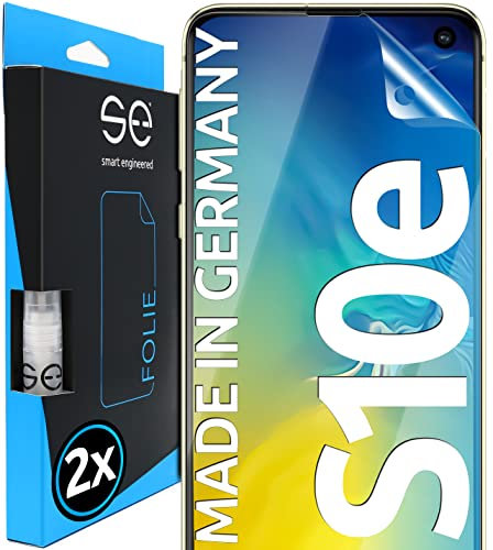 2x se® 3D SCHUTZFOLIE Transparent für Samsung Galaxy S10e,Selbstheilend, 100% Fingerabdruck & FaceID kompatibel, einfache blasenfreie Installation, Ultra-Klar, Stoß-Kratzfest, aus Deutschland