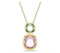 Swarovski Pendentif Chroma, Taille coussin, Multicolore, Placage de ton or