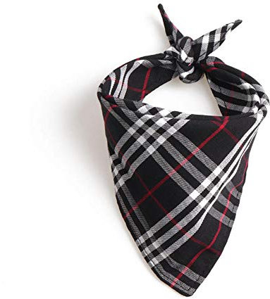 UANOU Hund Bandanas Dreieck Lätzchen Baumwolle Schal Rot Kariert Gedruckt Für Welpen Kleine Und Mittlere Heimtierbedarf